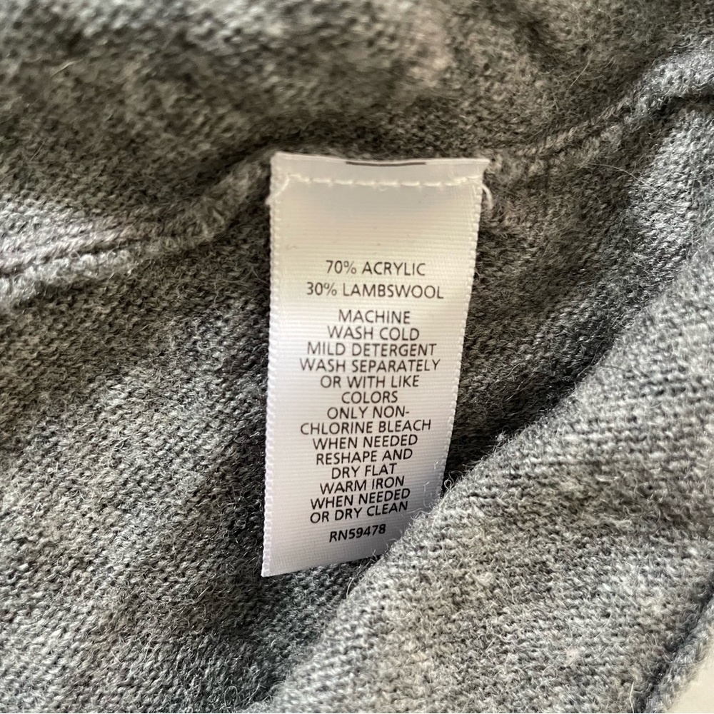 Eastside Westside oversized cowl neck gray sweater XS - Picture 7 of 11